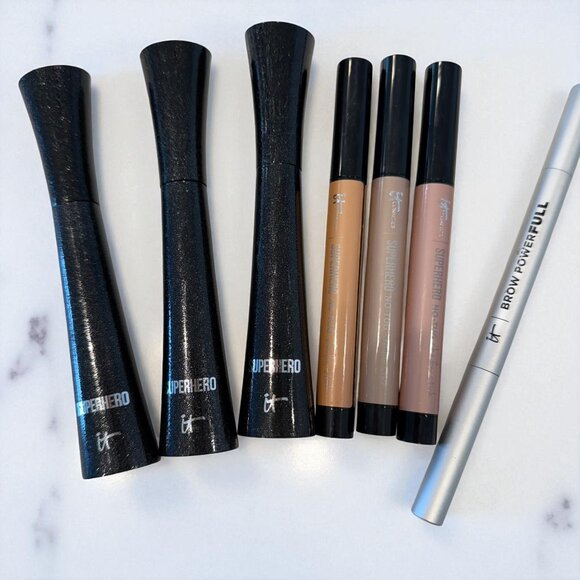 It Cosmetics Eye Makeup Bundle Mascara X3 Eye Shadow Sticks X3 Brow Pencil X1 - Picture 1 of 9